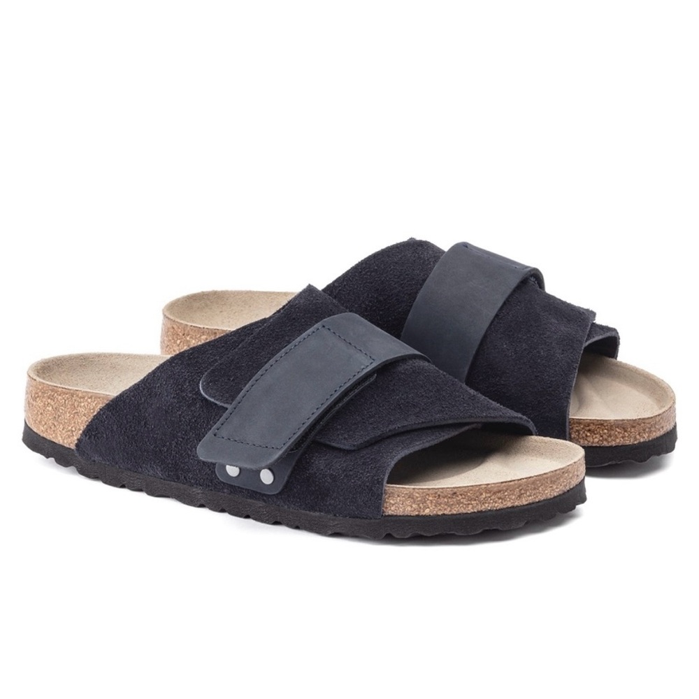 Birkenstock Kyoto Sandals, Black Suede, size 38